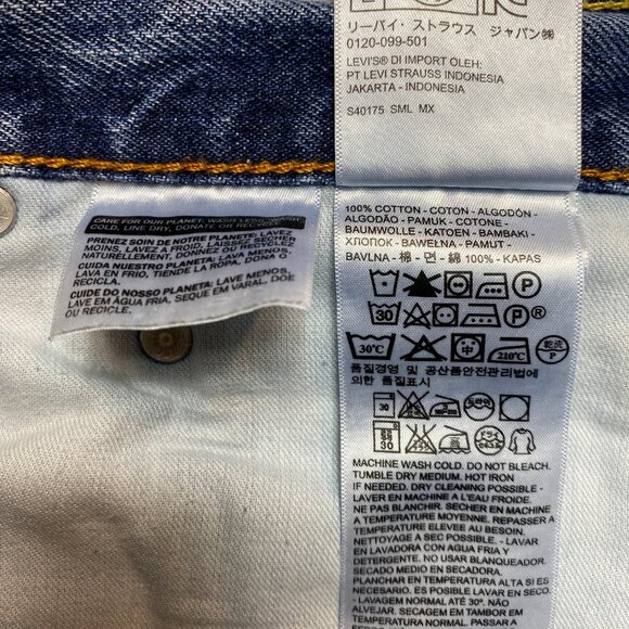 Levis 505 Jeans Mens 38 Blue Denim Straight Leg Medium Washed - Picture 4 of 11